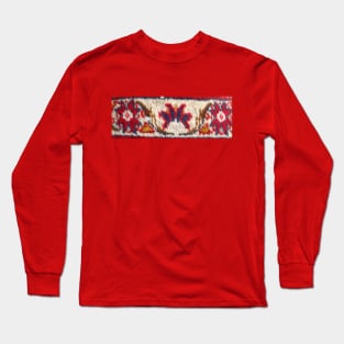 colorful flower pattern, floral designs, minimal art, abstract art, floral pattern, antique rug photo , For custom orders please DM me. Long Sleeve T-Shirt